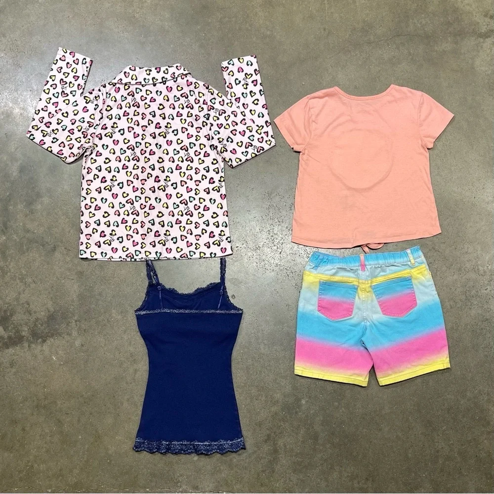 Girls Clothing Lot Justice Wonder Nation Betsy Johnson Leggings Tops
